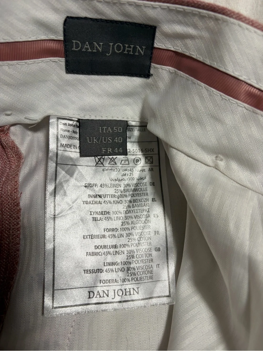 MOVING SALE!! Men's Tailored Pink Linen Dress Pants